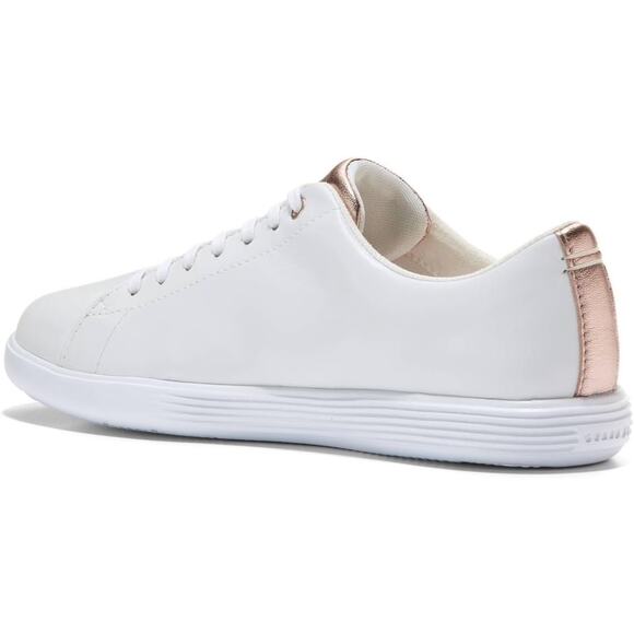 NWT Cole Haan Women's Grand Crosscourt Ii Sneaker, White/Rose Gold, 7.5 - Picture 2 of 7